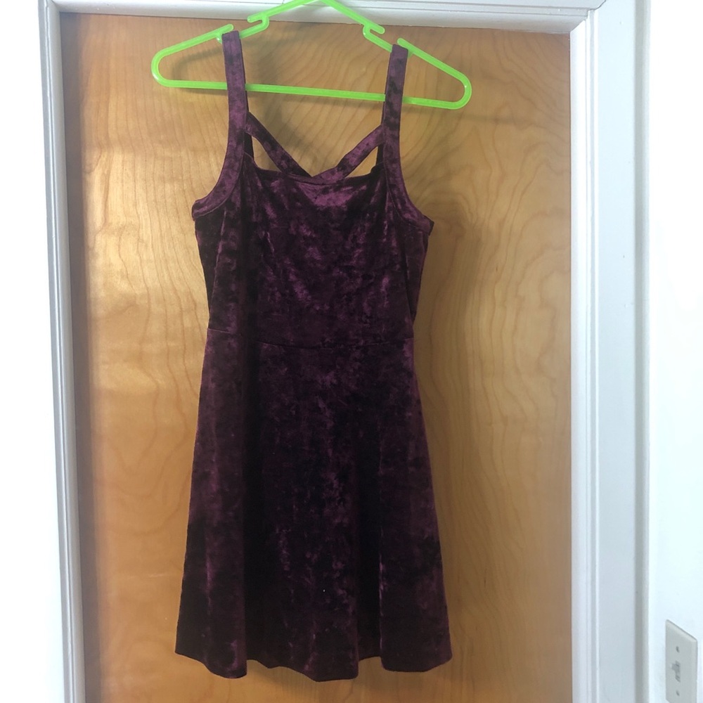 Velvety purple/maroon dress